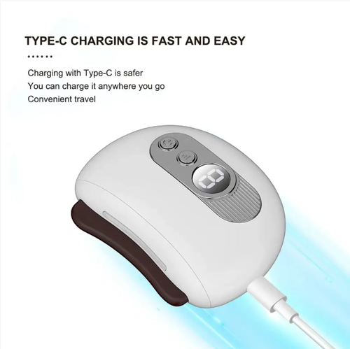 This electric stone needle gua sha board: The natural stone needles emit far-infrared and ultrasonic pulses. It has 9 levels of heating and 9 levels of vibration. The curved design fits multiple areas. It supports Type-C fast charging and is portable. It can instantly relieve facial swelling, relax the shoulders and neck, and soothe the muscles. You can enjoy professional-grade gua sha SPA right at home.