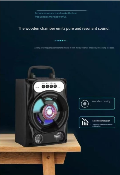 Portable Karaoke Bluetooth Speaker Outdoor Led Light Subwoofer Wireless Speakers