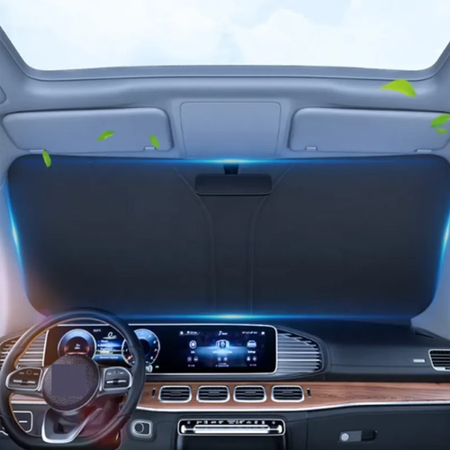 Place your order today and you will receive 2 double-layered thickened anti-ultraviolet heat-insulating sunshade for the car front windshield, a titanium silver opaque sunshade panel, 100% opaque, blocking 99% of ultraviolet rays and heat, and reducing the interior temperature by 15-20℃. It fits the front windshield perfectly, is easy to install and store, durable and resistant to aging, protecting the interior of your car.