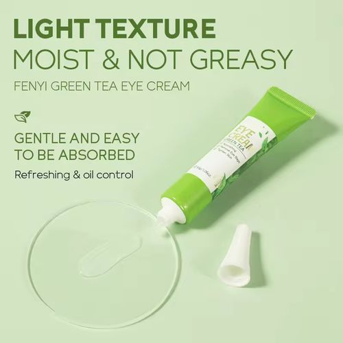 The fresh-pressed green tea base gives it a light green cream texture that is smooth but not sticky. It is suitable for both oily and sensitive skin. After application, it leaves a pale bluish tint and smoothens out fine lines. The eye area appears more firm and bright. Order today and you'll receive 5 bottles, which is enough for a whole year. Apply as a base in the morning and as an eye mask in the evening. This anti-aging benefit is extremely cost-effective!