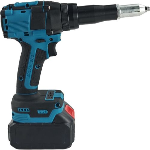 Lithium battery brushless riveting gun. The brushless motor has strong power, the lithium battery provides unlimited power supply without any restrictions. The ergonomic design makes it comfortable to use for a long time. It is compatible with multiple specifications for all scenarios. Order today and get 200 rivets for free. It is essential for professional craftsmen and DIY enthusiasts. The riveting is efficient and secure. Don't hesitate to purchase now!