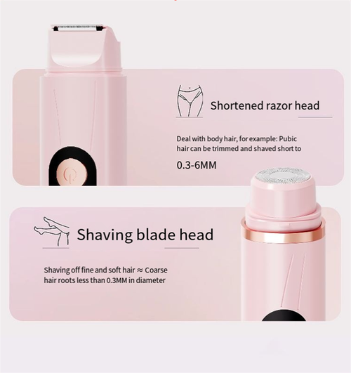 Shaving razor, private area shaving, clitoral shaving, double-head depilatory device, pubic hair trimmer, electric shaving knife, lady's depilatory instrument