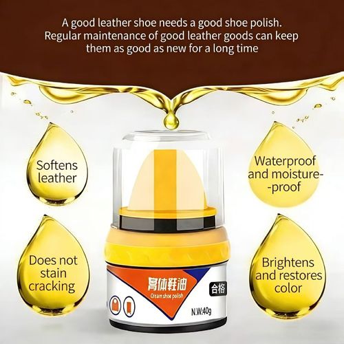 Old model shoe polish applicator type. Order today and get 3 bottles of each color. Comes with a shoe brush + sponge head. Just one application makes your leather shoes shine, hides scratches, restores color, nourishes the leather, and delays leather aging. Covers multiple shoe styles. Zero learning curve for operation. Covers all family leather care needs. Old shoes instantly become new. Excellent value for money.