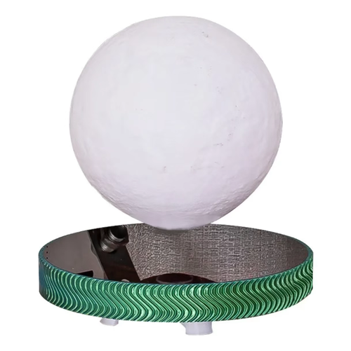 The magnetic levitation technology enables the moonlight ball to float freely without a support and rotate on its own. 3D printing is used to reproduce the texture of the moon. Three color temperatures can be switched by touch. The base's light strip creates a romantic atmosphere. It is not only a great decorative item for the desktop but also a romantic gift that lights up daily life. Let magic illuminate your daily life.