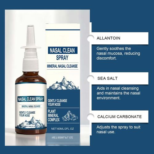 Nasal Cleaning Spray - Your Reliable Health Companion! It can gently remove pollutants and allergens from the nasal cavity, alleviating symptoms such as nasal congestion and itching. Made with natural ingredients, the spray is fine and the design is convenient to carry. Order today and we will send you a total of 3 bottles. This will allow you to protect your nasal health at any time and enjoy fresh breathing!