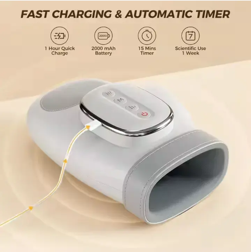 Intelligent hand pressure massager, with three-stage airbag finger massage, combined with constant-temperature hot compress, multi-mode with five-level adjustable force, glove-style fitting design for easy portability, can relieve fatigue from keyboard use and household chores, and is a professional therapist for hand relaxation.