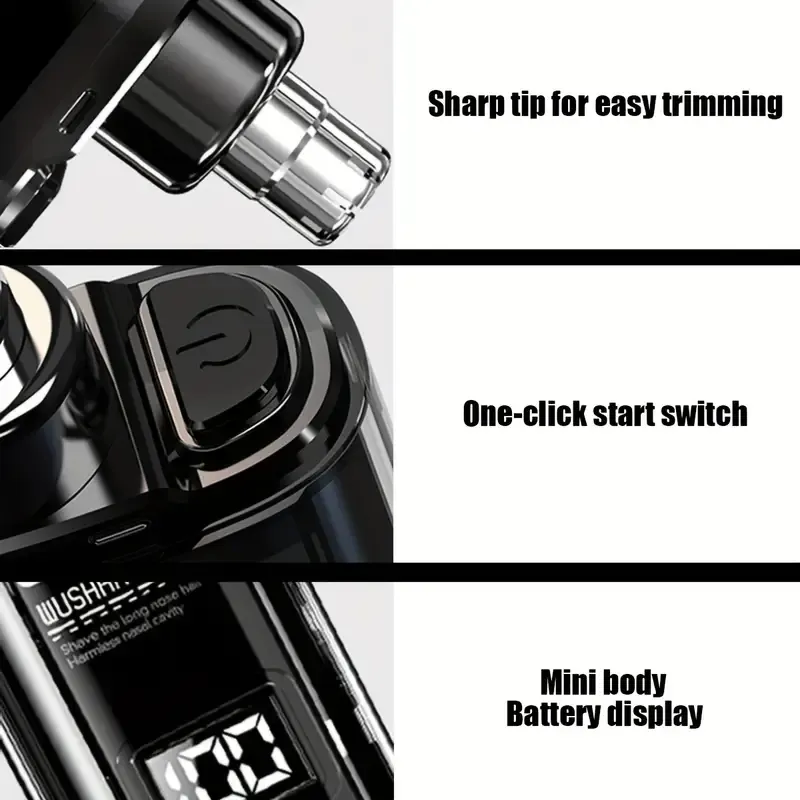 USB Rechargeable Mini Electric Nose Hair, Ear, Eyebrow Trimmer