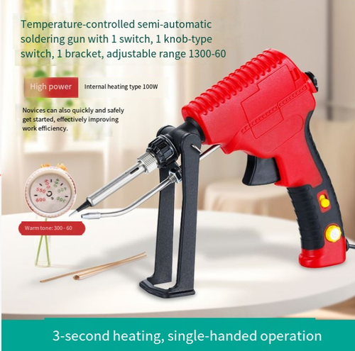 Who's still frustrated by slow soldering and cold solder joints? This solder gun completely changes industry perceptions! With a 3-second heat-up, you can solder instantly when you turn it on. Its high temperature remains stable and doesn't drift. Whether you're repairing precision electronics or assembling home appliances, it creates a super-sturdy solder joint. Its precise temperature control eliminates the risk of burnt boards. Get three rolls of high-purity solder wire for free today!