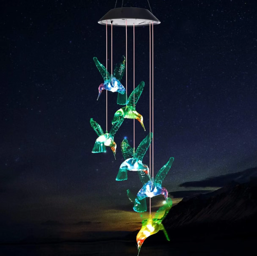 We will place an order for 2 sets today! The solar-powered outdoor decorative wind chime lamp. Hang it on the balcony or garden. During the day, it basks in the sunlight. When it gets dark, it automatically lights up - the gradient colored light wraps around the artificial bee hummingbird. When the wind blows, it makes the little creatures flap their wings among the vines, even the evening breeze becomes romantic 💫