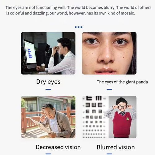 Once you place the order, you will receive 5 bottles of the eye drops jointly developed by doctors for correcting vision and treating eye diseases. These eye drops address issues such as eye fatigue, dryness, and itching. They feature a herbal formula that is gentle and non-irritating, and do not contain preservatives. Students, office workers, and elders can all use them. Just apply a drop to relieve your eyes and provide gentle care for your eyes.