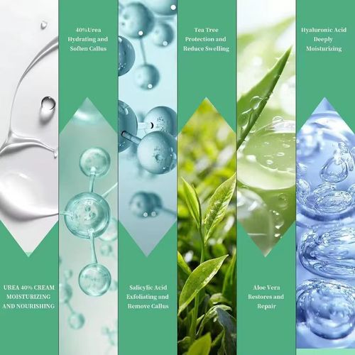 Heel cracks, skin peeling on hands? This hand and foot care urea cream containing 40% urea and 1% salicylic acid will soften your heels after a night's application. It can soften the rough skin on your hands and elbows and can be used all over your body. Order today and get 2 bottles for just $1.00. Verified by thousands of users: Cracked heels heal in 3 days, hands become soft and nails don't get brittle!