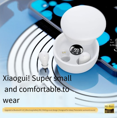 Bluetooth 5.4 Wireless Earphones Small Earbuds Sleeping Sport Invisible Headphones Bass Sound Quality Headset Sliding Cover