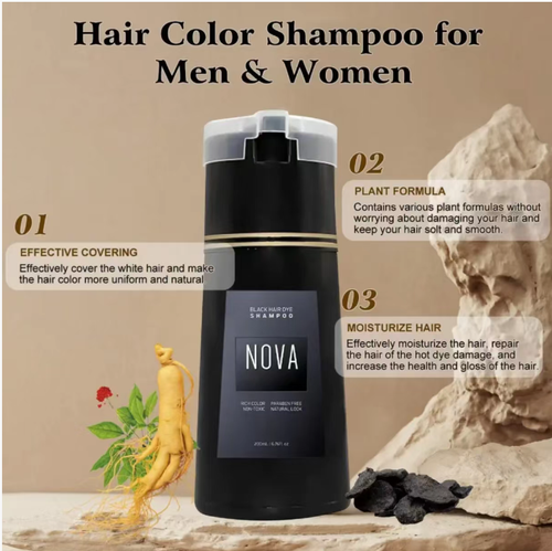 Order today and you will receive 3 bottles of natural organic simple and quick shampoo and dye cream. It has both the functions of shampoo and dye. It can naturally whiten your hair within 10 minutes, and after dyeing, it can also make your hair strands soft and moist. This portable bottled product is suitable for various scenarios and is convenient for lazy people to maintain a stable hair color easily.