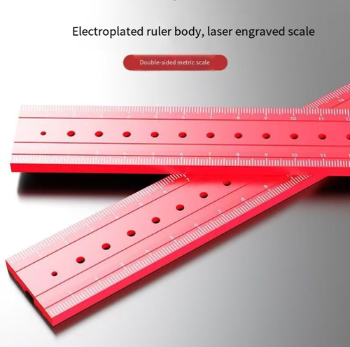 Portable game console heavy-duty assembly square, aluminum alloy 45° and 90° square woodworking, multi-functional beam assembly square measuring tool