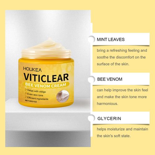 Order today and you'll receive 3 bottles of the anti-leukoplakia herbal extract essence cream. This cream features a blend of herbal extracts and bee venom. It can lighten the spots and even out the skin tone. The cream has a smooth texture that absorbs quickly without leaving a sticky feeling. Even those with sensitive skin can use it. Whether it's localized pigmentation spots or the whitish marks left after sun exposure, you'll start seeing results after using it consistently for two weeks.