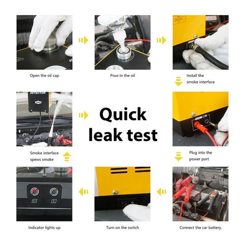 Automotive Smoke Leak Detector, Engine Intake Leak Tester, Exhaust Pipe & Pipeline Leak Test Tool. Detects leaks in intake system, exhaust pipe, vacuum line, fuel line and sealed interfaces. Visual smoke leak detection, no disassembly needed, quickly and accurately locates leaks, improves repair efficiency. Easy to operate, suitable for repair shops, 4S stores, tuning shops and personal use, professional auto testing tool, cross-border supply.