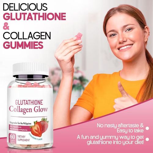 Order today and you will receive 3 bottles of Glutathione Collagen White-ness Soft Candy Nutritional Supplement. It has dual functions of delaying aging and whitening the skin. They can lighten the skin tone, firm the skin and prevent aging. Its strawberry flavor has a texture similar to jelly, with a sweet and sour taste, and is completely natural and free of additives. It is an ideal choice for daily oral beauty care.