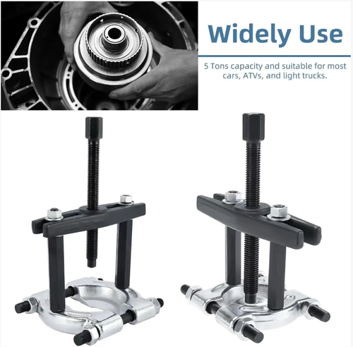 The bearing separator disassembly kit, with 14-121 pieces available in different specifications, is suitable for different-sized bearings. It is made of alloy steel and is rust-resistant and durable. The adjustable separator + ram combination ensures smooth disassembly without damaging the components. It is suitable for automotive repair, industrial maintenance, and other scenarios. It is an efficient tool for professional maintenance and DIY.
