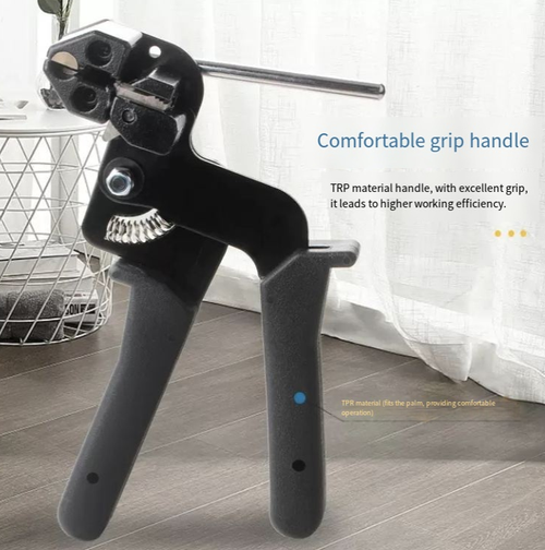 Stainless steel cable clamps, made of carbon steel, are sharp and durable. The one-handed grip design is effortless, making operation convenient. The tightening and cutting process is completed in one step. They are suitable for cable bundling in various scenarios such as power, engineering, and home use, allowing you to easily achieve professional bundling results. It is a practical tool for improving efficiency.