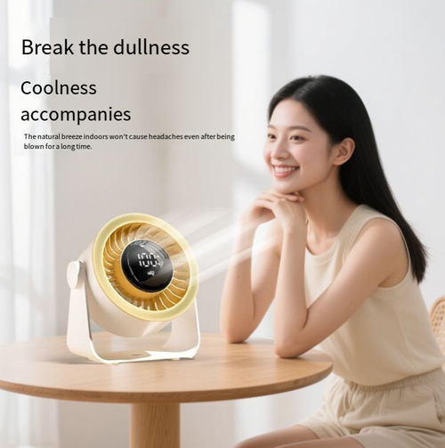 This turbo circulation fan features the turbo air supply technology, which enables the air to circulate evenly. The airflow is gentle and natural, and it can be adjusted in multiple directions and operates quietly. Whether you are at work, at home, or sleeping, it will keep you constantly enveloped in coolness, allowing you to fully enjoy the pleasant summer!