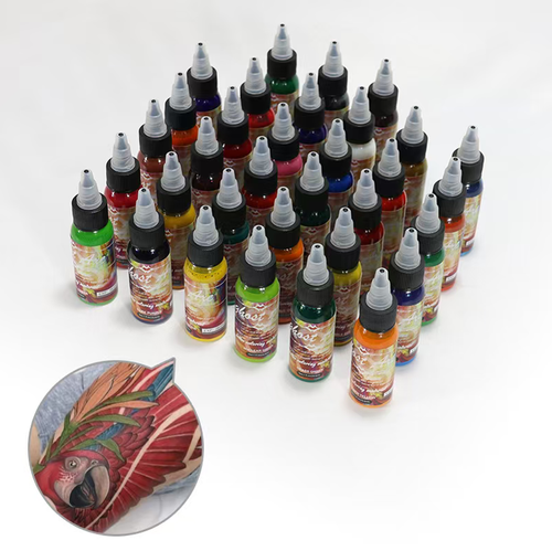 Wireless tattoo pen + 10 professional needles + 10 colors of fluorescent ink all in one. The pen is wireless, has long battery life, and can be adjusted in multiple settings. The needles are precisely adapted to different techniques. The ink is dark during the day and fluorescent at night. It is an excellent choice for beginners to practice and professionals for creative work. This all-in-one tattoo kit makes every creation efficient and smooth, allowing your creativity to fully blossom.