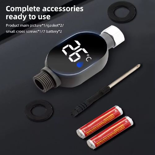 Smart shower thermometer, accurate temperature measurement, better control of water temperature, and prevention of scalding