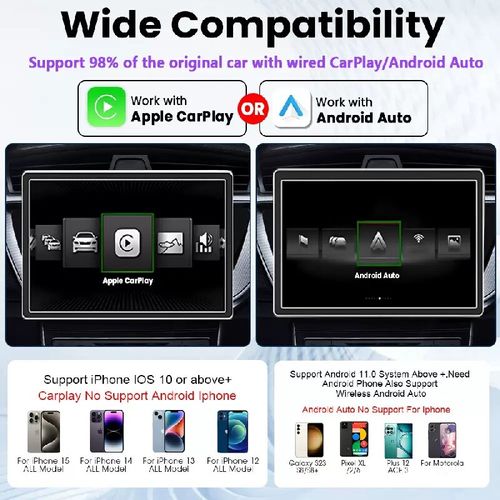 Portable USB 2in1 Android Auto Carplay Adapter Universal Wireless Carplay Adapter