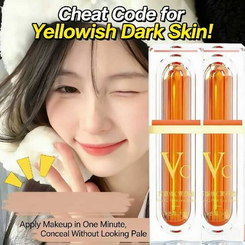 Order today and you will receive 3 bottles of Vitamin C concealer that naturally shrink pores, brighten the skin, and moisturize. It only takes 1 minute to achieve a natural, nude makeup look. The five layers of Vitamin C nutrients nourish the skin, cover blemishes and brighten the complexion, without the need for heavy foundation or overly pale makeup. Even after removing the makeup, it will become even more radiant.