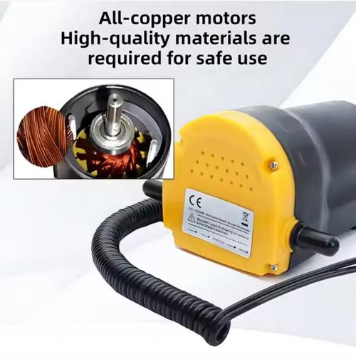 This portable electric oil pump supports 12V and 24V power supply and is a self-priming micro oil pump. The complete set comes with hoses, battery clamps and other accessories. It is easy to assemble and can extract oil. It is suitable for changing oil in cars and small agricultural machinery, facilitating the transfer of oil and convenient for carrying and storage. It is a practical auxiliary tool for vehicle maintenance and the maintenance of small equipment.