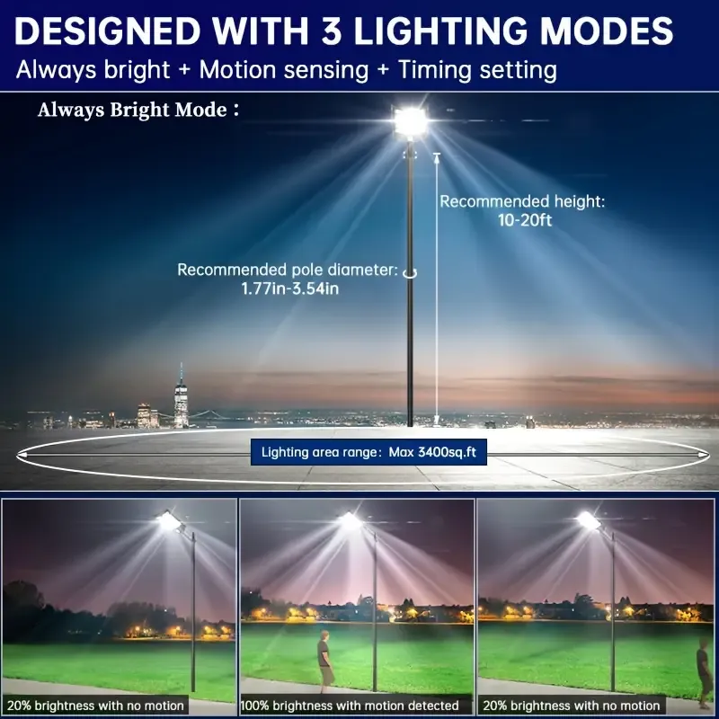 Explosive solar commercial lights, large floodlight radiation 100 meters