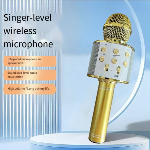 Portable Handheld Mic Speaker Kids Karaoke Microphone Wireless Bluetooth Karaoke Microphone for Singing