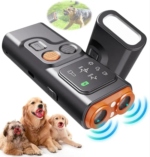 Soundwave Anti-Barking Device, 20KHz - 30KHz ultrasonic dual mode (frequency sweeping + fixed frequency) suitable for all types of dogs. Gentle intervention to stop barking without disturbing others. Equipped with high-power LED lights, portable and easy to operate. It is a thoughtful tool for managing barking during walks and promoting harmony between humans and pets.