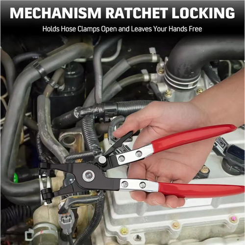 This 9-piece vehicle hose clamp tool kit is an essential tool for auto repair: it includes flat belt clamps, long-distance flexible clamps, etc., and is compatible with various pipe clamps. Made of high-carbon steel, it is durable and has a non-slip handle for ease of use. The custom storage box is easy to organize. When DIY car owners or auto repair technicians use it, the efficiency of pipe disassembly and assembly is doubled, making it convenient and professional.