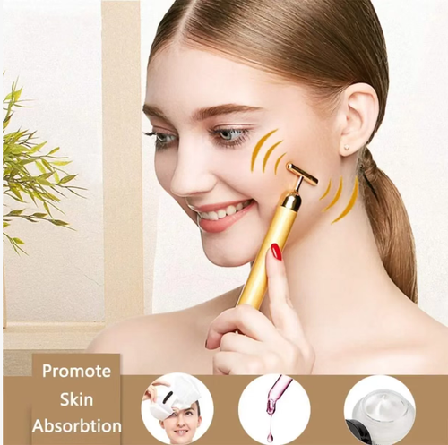 Order today and you will receive 2 of the star-studded anti-aging full-face micro-vibration gold beauty devices. They can enhance blood circulation, reduce swelling, increase firmness, and improve absorption. They are portable and easy to use. They are suitable for emergency care in the morning and for enhancing the effect of skin care. With just one stick, you can complete your daily facial care. You can enjoy deep facial care at home.