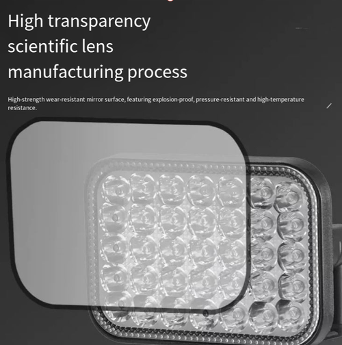 This 55-bead lithium battery work lamp features matrix-style LED lamp beads with high energy efficiency and bright illumination. It has dual USB charging ports and an upgraded handle with multi-angle adjustment, allowing for smooth switching between near and far light. It is suitable for various scenarios such as auto repair and outdoor use, and is a versatile and mobile light source for dark environments.