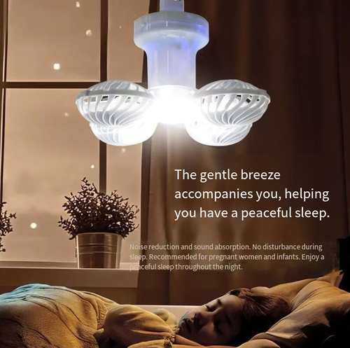 Outdoor Solar Garden Lamp Hanging Foldable Lamp with Fan Type-C Solar Charging Football Lamp