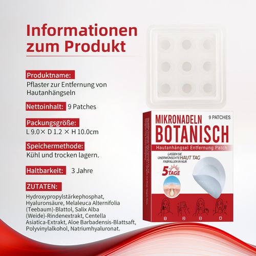 Skin tag removal patch. I placed an order today and received 2 boxes, a total of 162 patches. I have enough to thoroughly remove skin tags on my neck, armpits, and around my eyes. The plant micro-needles gently penetrate, making the skin tags dry and fall off within 5-7 days. The invisible thin patches are not noticeable. Sensitive skin can use it without red marks. You can easily achieve skin purification at home and feel more confident with a bare face!