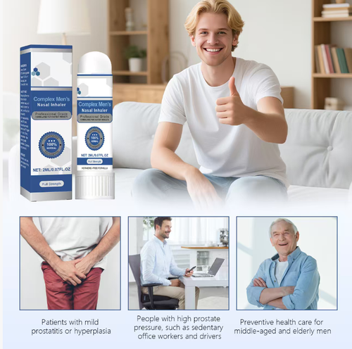 Order today and you will receive 5 bottles of the Male Discomfort Relief and Vitality Enhancing Nasal Inhalation Care Rod. It is a nasal inhaler specially designed for men. It is made with 100% natural herbal ingredients and does not contain hormones. The professional formula helps relieve symptoms such as frequent urination and swollen prostate, allowing you to alleviate discomfort, enjoy good sleep and regain vitality.