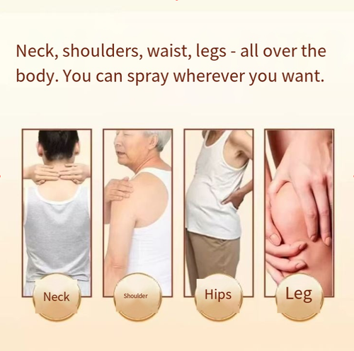 Red Flower Ligusticum Root Joint Spray contains herbal extracts such as red flowers and ligusticum. Just one spray can relieve joint pain and stiffness. Order today and get 3 bottles within 3 days. Witness the effect within 7 days. It can be sprayed on areas of discomfort such as neck, shoulders, waist and legs. It is a highly cost-effective choice for joint care.