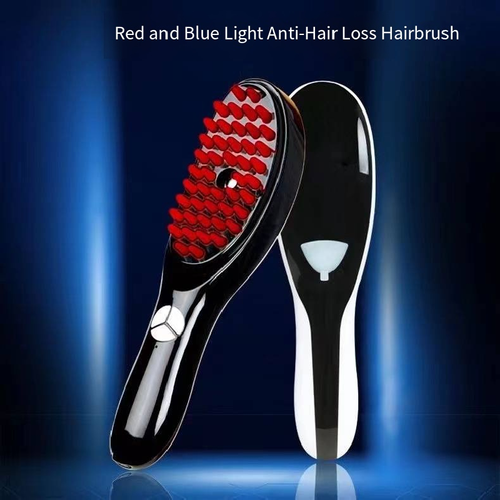 Electric spray red and blue light hair care detangling comb with meridian massage function. Nano spray directly sprays on hair to hydrate, protects scalp with red and blue light, soft and elastic comb teeth massage hair while massaging the scalp, relieving fatigue and promoting circulation. The grip feels comfortable and is suitable for daily hair combing and relaxation before sleep. Portable and easy to carry, it can provide a SPA for your hair anytime.