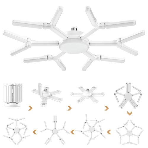 Modern E27 LED  Snowflake Garage Lights Screw-Free Folding Leaf Living Room Indoor Lighting Stylish Model