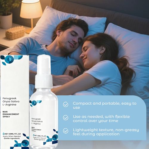 Male intimate spray, made with natural ingredients such as flaxseed extract, ginger extract and L-arginine, is gentle and non-irritating. It has a light and transparent texture and can effectively enhance physical functions and enhance intimacy. It is the secret weapon for you to improve your quality of life and regain the vitality of intimacy. Order today and get 5 bottles for a discounted price. Add more color and vitality to every day!