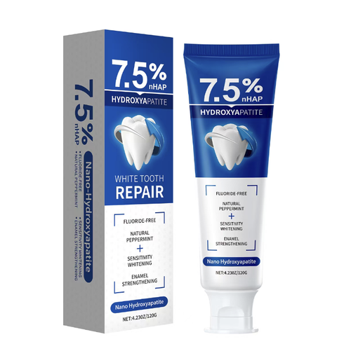 If you place an order today, you will receive 5 boxes of Japanese-developed dental regenerative technology nano-hydroxyapatite toothpaste. This toothpaste contains 7.5% nano-hydroxyapatite and can repair tooth enamel, alleviate sensitivity symptoms, gently remove yellowing and stains, and is a fluoride-free formula, suitable for family use. It helps restore the health and luster of teeth and protects a confident smile.