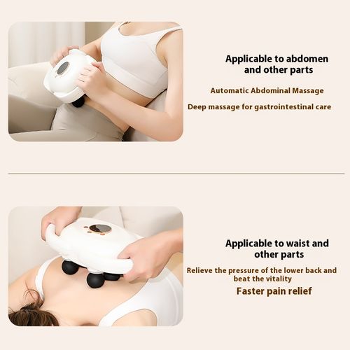 New Full Body Massager Deep Tissue Pain Relief Fitness Powerful Handheld Fascia Gun 9 Speed 6 Ball Heads Muscle Massage Gun
