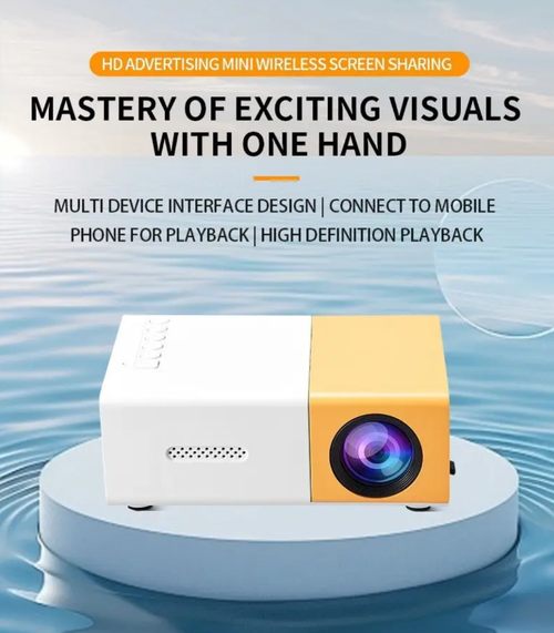 This mini smart projector is the size of a palm but comes with an intelligent system and high-definition picture quality. It is stylish and portable, can be held with one hand, and can project a 152-inch large screen at home. It can also be connected to a mobile power bank for outdoor use and can handle business presentations smoothly. It enables you to enjoy a large-screen audio-visual feast anytime and anywhere.