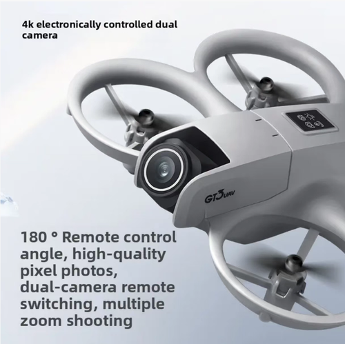 The fully enclosed propeller protection cover makes the drone more secure against explosions. The 4K electronic control dual camera supports 180° adjustment, with optical flow positioning for stable hovering. The intelligent obstacle avoidance feature ensures no worries for beginners. The compact body is portable and easy to carry. One-click operation is simple and easy to master, allowing children to handle it with ease. You can unlock the view of the sky anytime and anywhere.