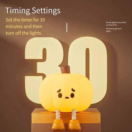 Silicone Pumpkin LED Night Light Halloween Emoji Decorations & Props Pat Pat Night Light Pumpkin