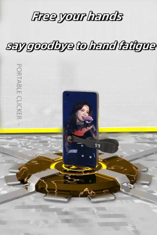 Smartphone screen automatic clicker, intelligently adjusting click frequency and duration, far-infrared sensing for precise response, 360° rotating stand for stable operation without blocking the screen, USB power supply for worry-free battery life, allowing you to easily operate your phone and say goodbye to finger fatigue.