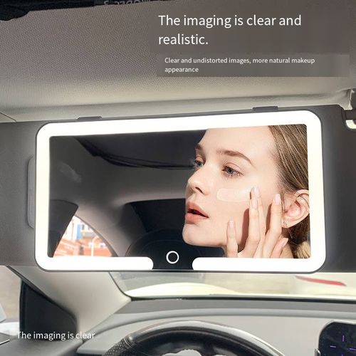 New Product Ideas Hot Sale Car Vanity Makeup Mirror Rechargeable LED Light Touch Sensor Switch All Car Universal Sun Visor