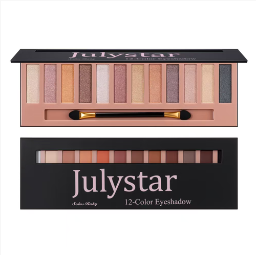This 12-color eyeshadow palette features matte and shimmer finishes, with a wide range of colors. It can be used for both everyday light makeup and smoky eye looks. The powder is fine and easy to blend, and it comes with a double-ended eyeshadow brush. It has a waterproof effect, which helps reduce makeup smudging. The palette is lightweight and portable, making it convenient to carry around. It is an excellent practical makeup item.